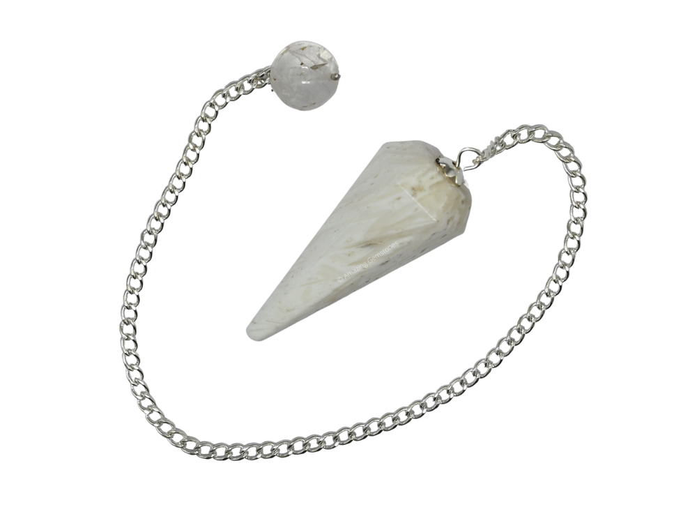 Scolecite Dowsing Crystal Pendulum