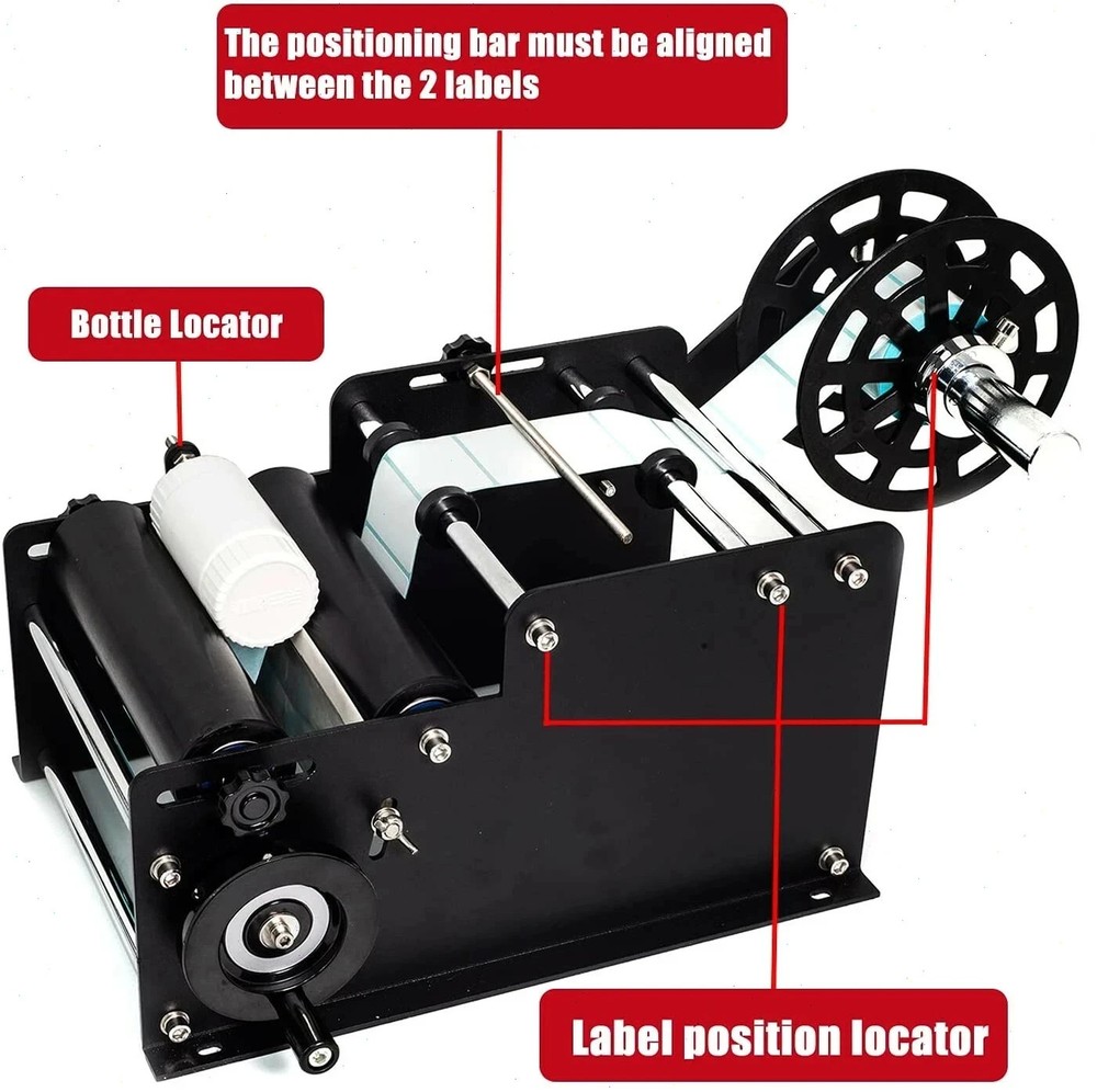 Manual Labeling Machine MT30 Label Maker Printer Round Bottle Label Applicator