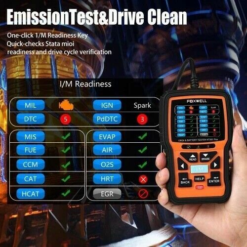 Foxwell NT301 Plus Car Engine OBD2 Scanner Diagnostic Code Reader Battery Tester