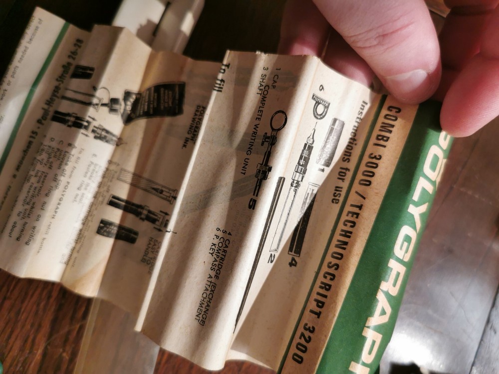 Vintage Polygraph German Technical Drawing Joblot Combi 3000 Techno script 3200