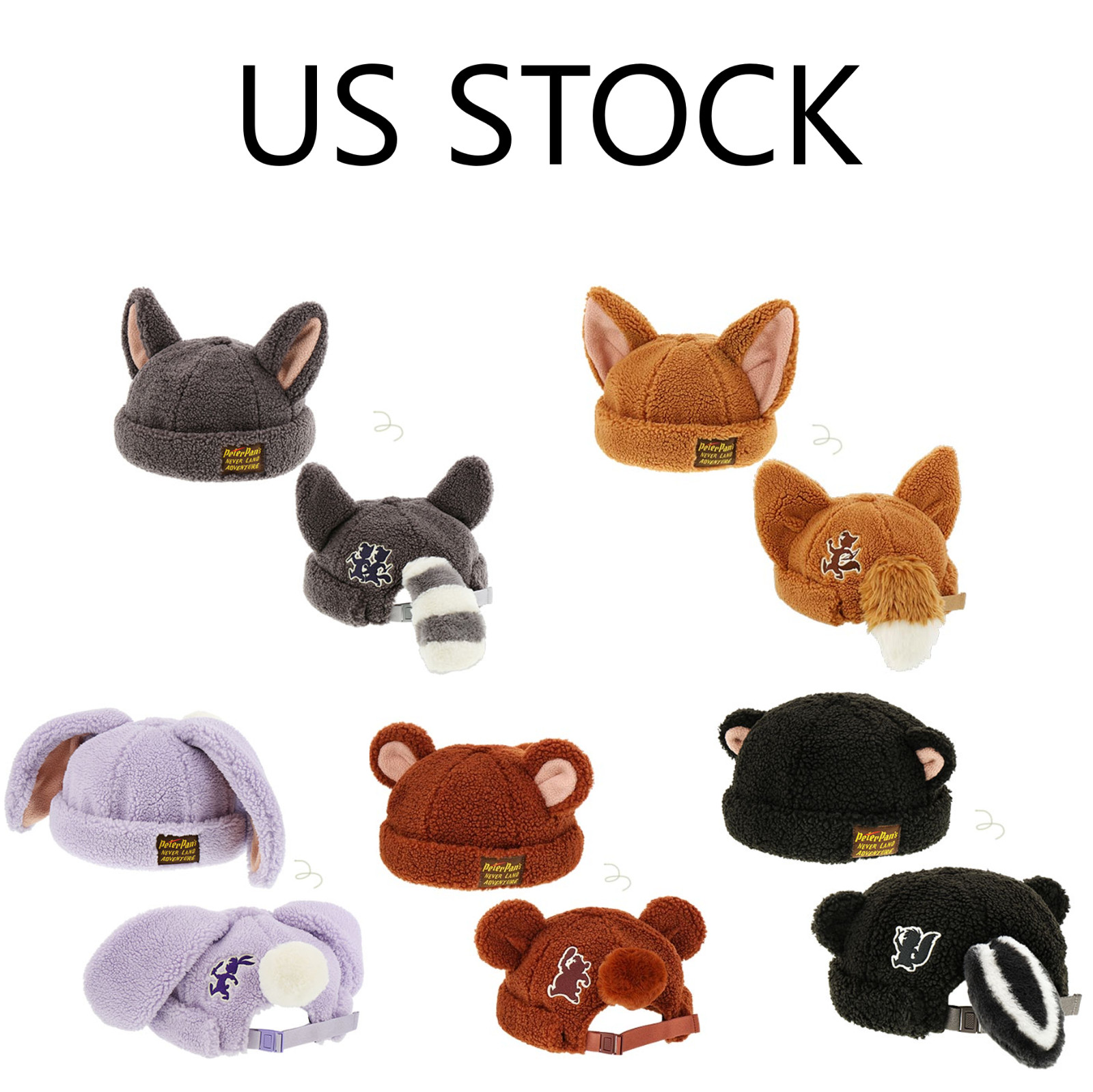 Tokyo Disney Peter Pan Fluffy Hat Cap Lost Boys Fantasy Springs Japan 【US STOCK】