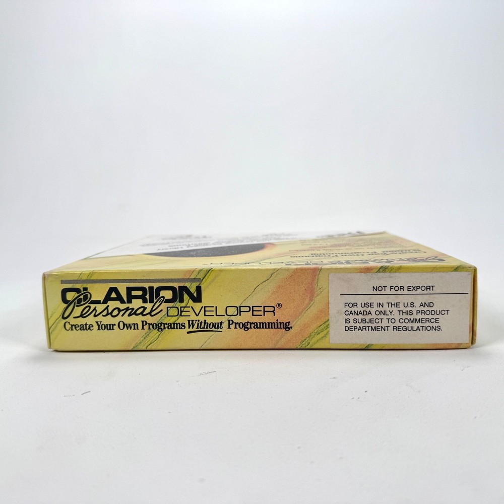 Clarion Software Personal Developer Programs Without Programming Vintage