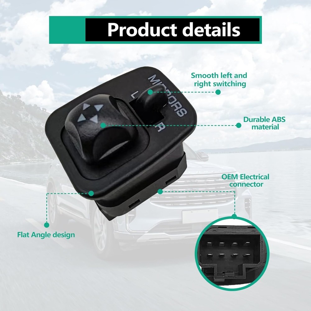 Power Mirror Control Switch, Front Driver Side Door Mirror Control Switch Compat