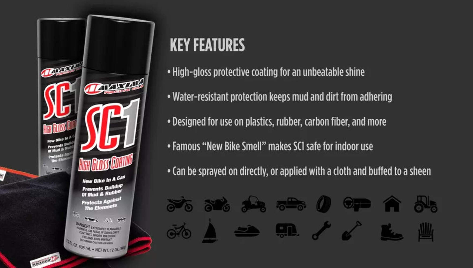 HIGH GLOSS SC1 CLEAR COAT SILICONE SPRAY 17.2 FL OZ- 3 PACK