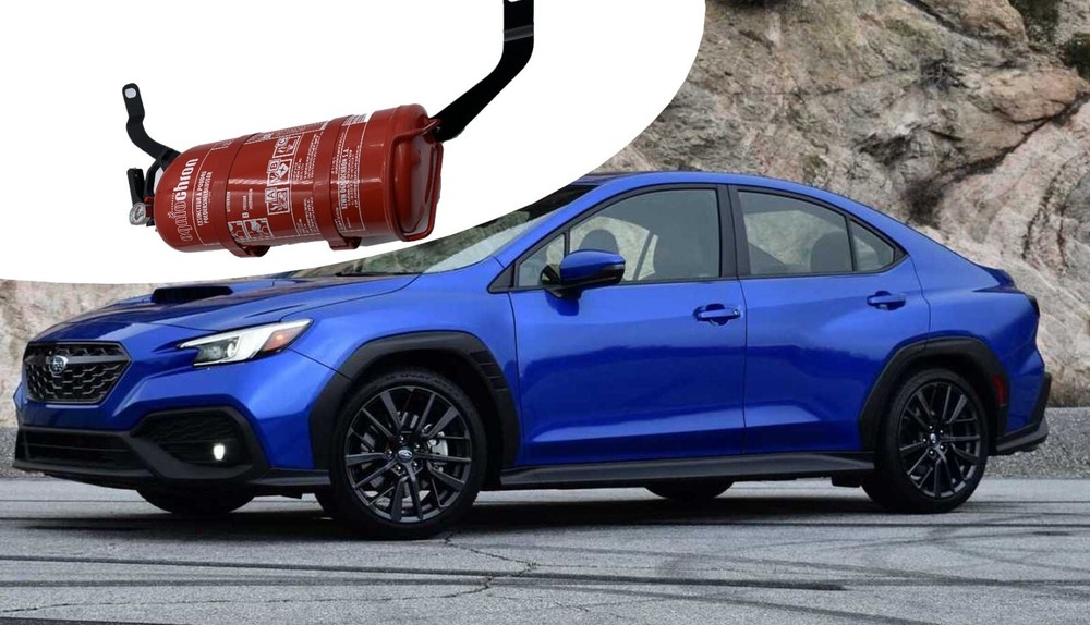 Fire extinguisher bracket for Subaru WRX VB