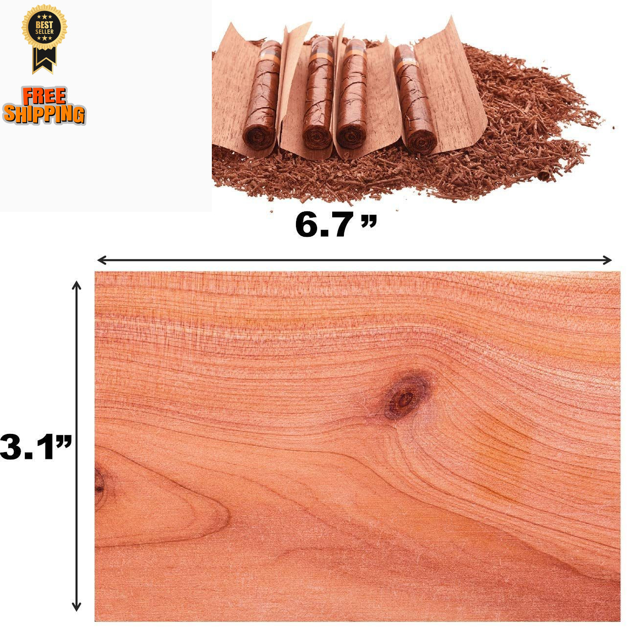 50PACK Cedar Sheets for Cigars Humidor, 50 Count (Pack of 1), 50pc