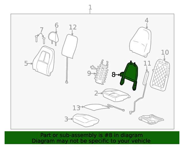 Genuine GM Seat Back Frame 96839617