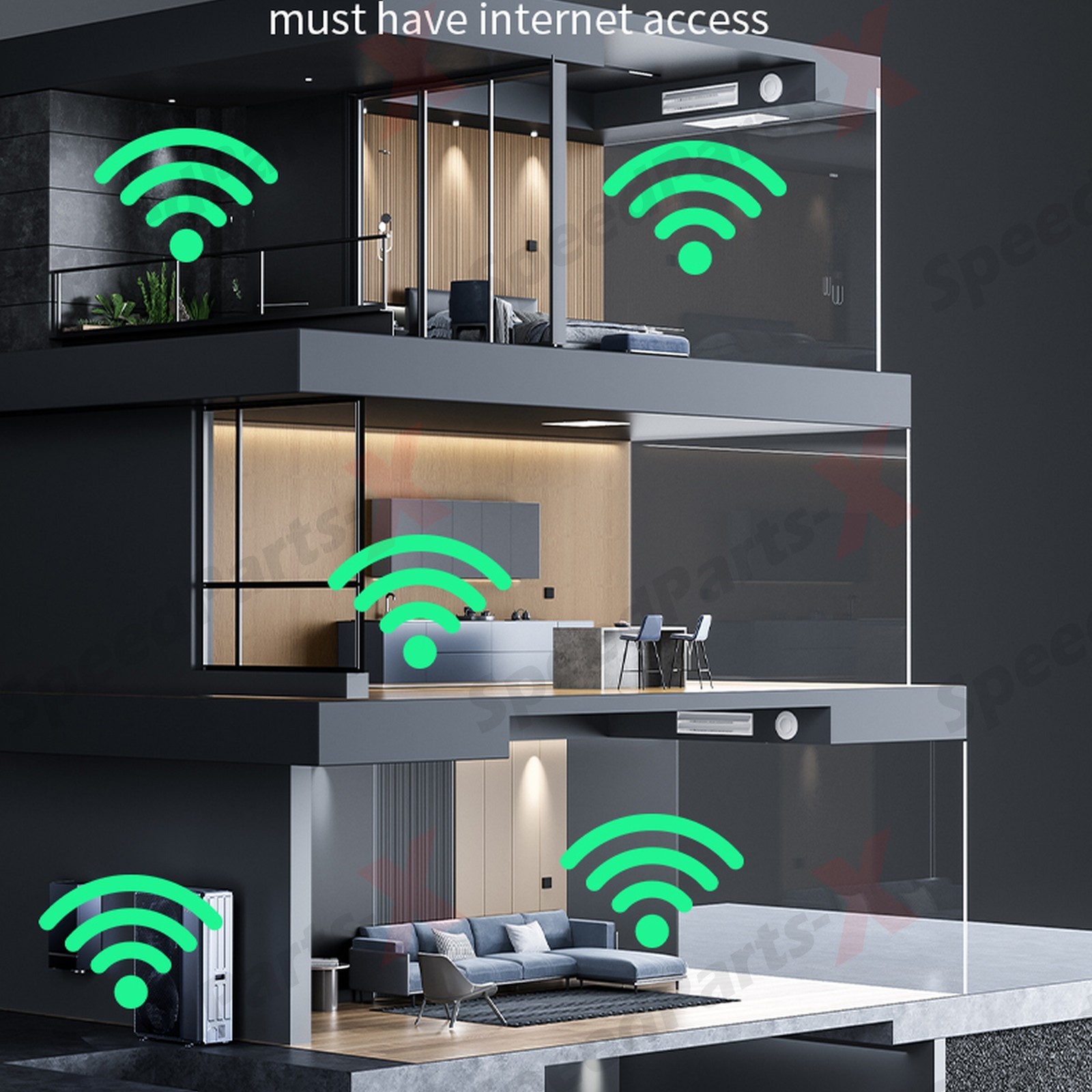 WiFi Range Extender Internet Booster Wireless Signal Repeater Amplifier Black