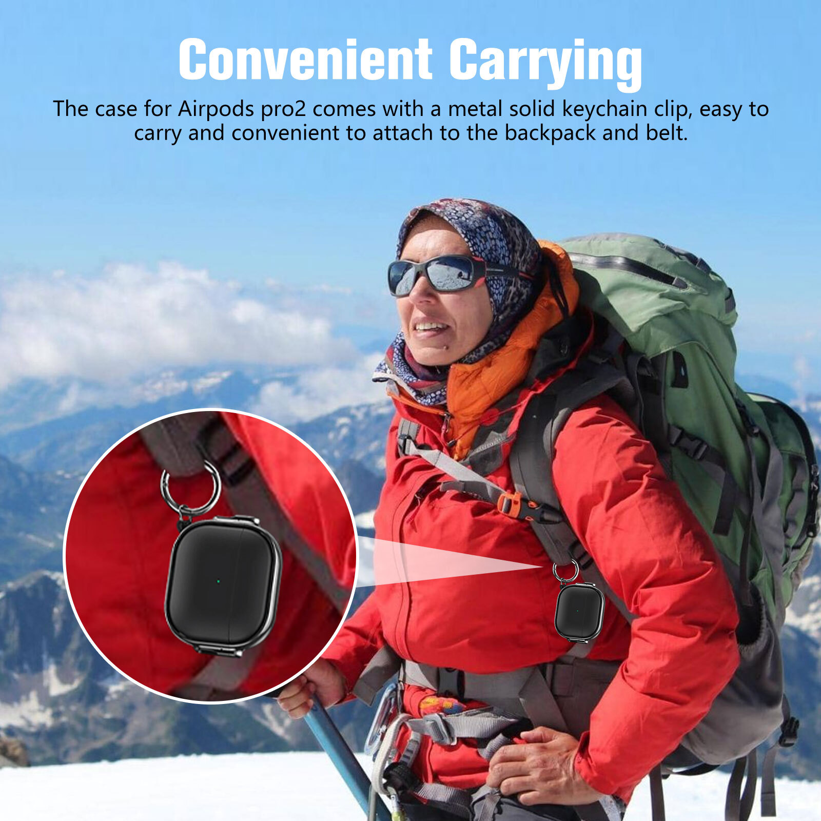 Protective Dustproof Case For Apple AirPods Pro 2 Cover Keychain Clip Shockproof