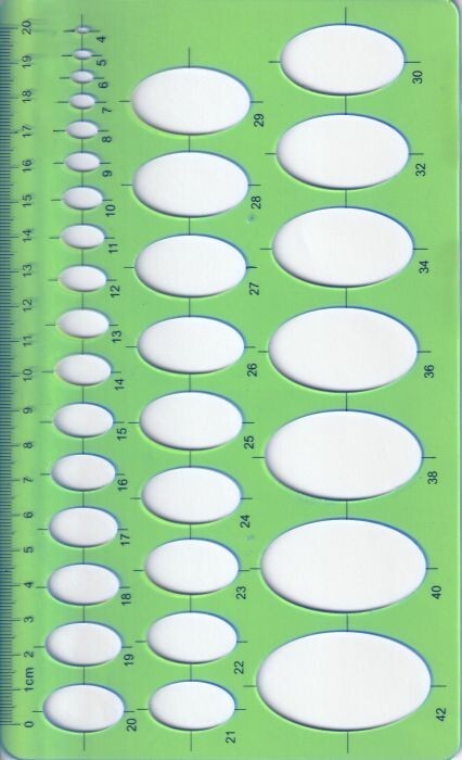 Oval Stencil Templates 30 Different Sizes