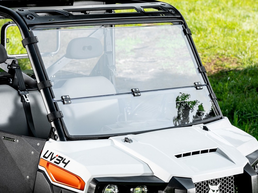 SuperATV Standard Flip Down Windshield Bobcat UV34 -Clear