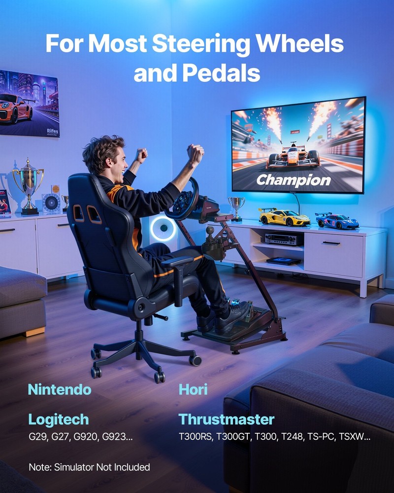 [New]Racing Wheel Stand,Adjustable & Foldable Simulator Stand for Logitech G29 G