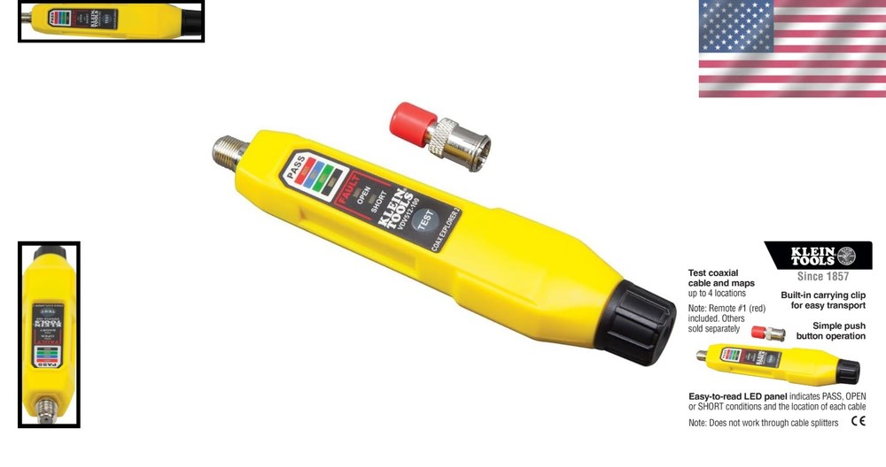 Klein Tools Coax Explorer 2 Cable Tester - Effortless Wire Tracing & Mapping