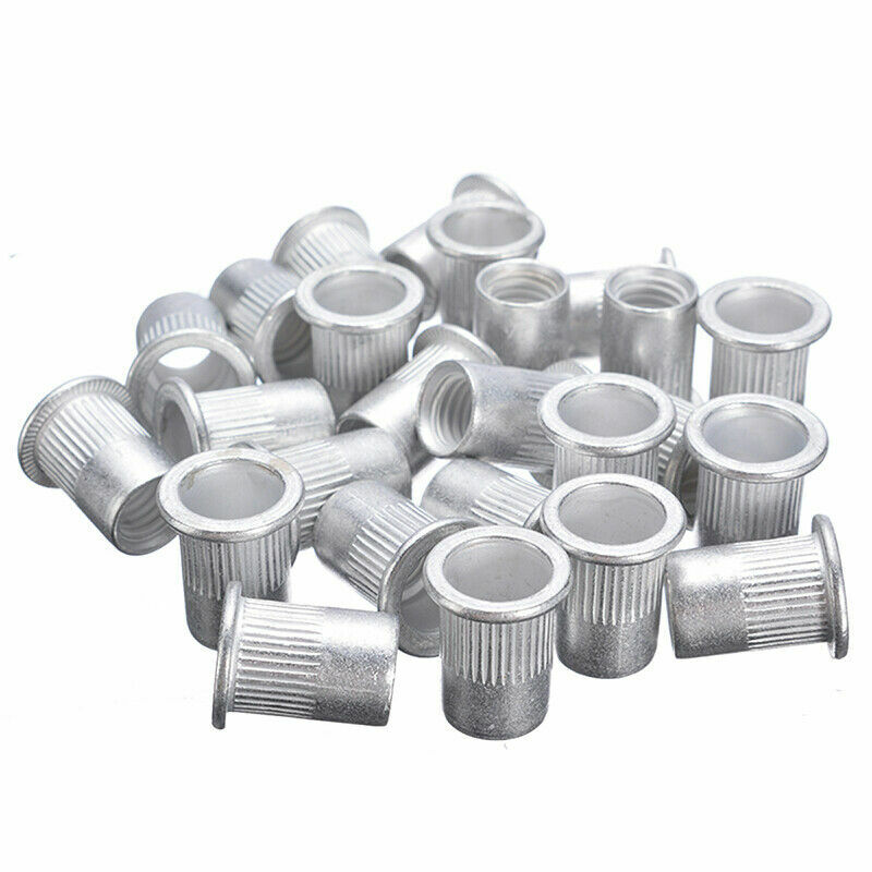 100Pcs Aluminum Threaded Rivet Nut Inserts Rivnut Nutsert M4/M5/M6/M8 Set