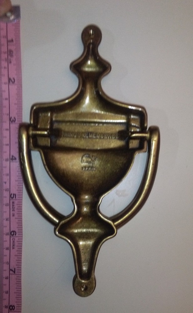Solid Brass door knocker personalized "Dolan" Things Remembers made in Spain