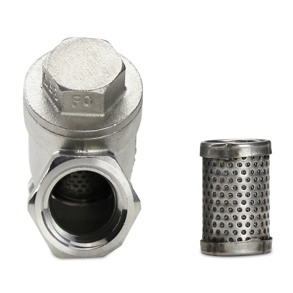 1/2" Stainless Steel Y-Strainer, 80 Mesh, NPT Threaded, 800PSI