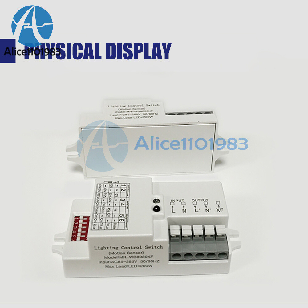 AC110-220V LED Light Microwave Radar Delay Sensor Switch Body Motion Detector