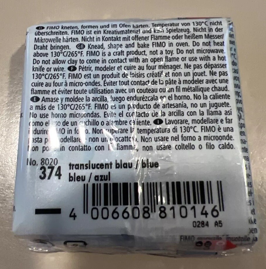 Fimo Effect Translucent Blue 57g 374-Blue | Staedtler