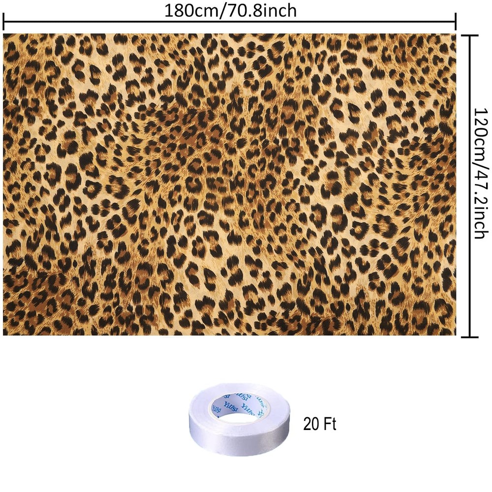 Leopard Print Backdrop Wall Banner Leopard Pattern Photography Background for...