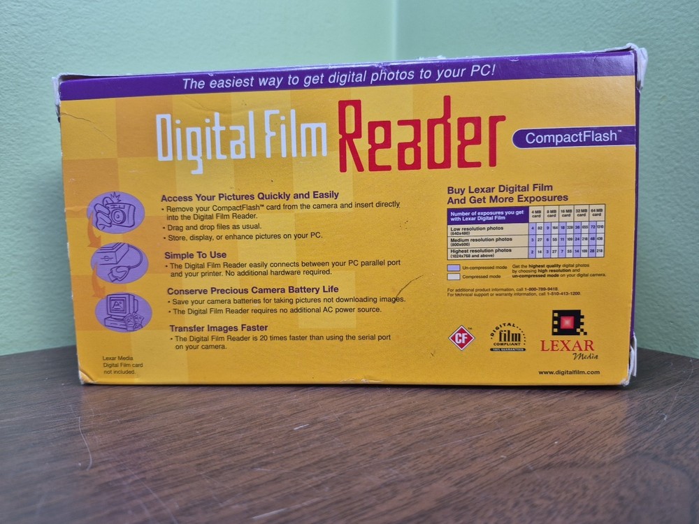 VINTAGE Lexar Media COMPACTFLASH Digital Film Reader Please Read Description