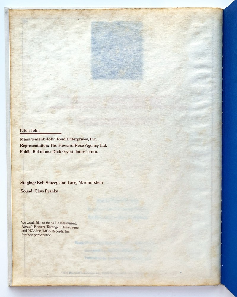 Elton John, Bernie Taupin, Signed, Five Years of Fun, 1975, +Troubadour Ticket