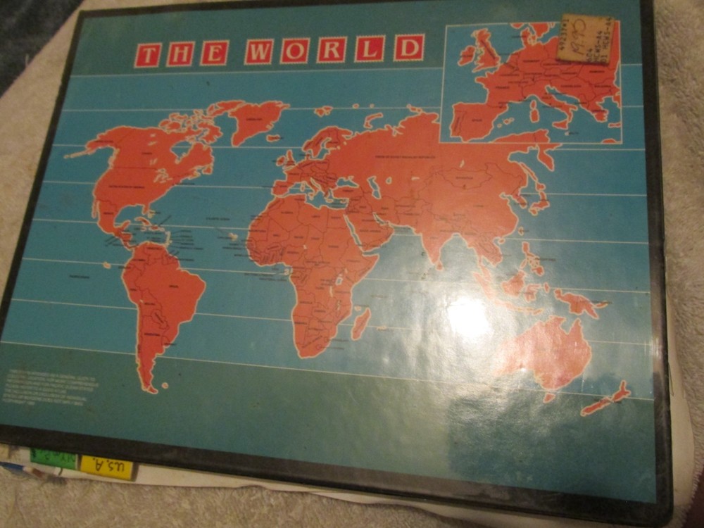 VINTAGE Planet Earth Worldwide Stamp Album Preowned wit FEW STAMPS