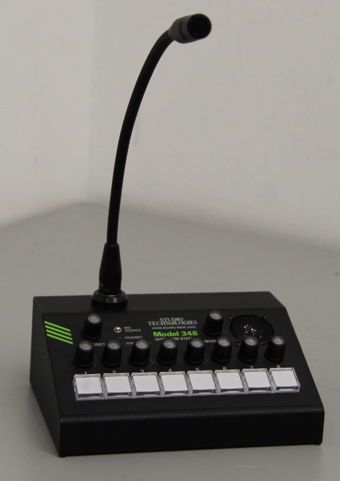 Studio Technologies Dante Model 348 Intercom Station With GME-3-12 Microphone