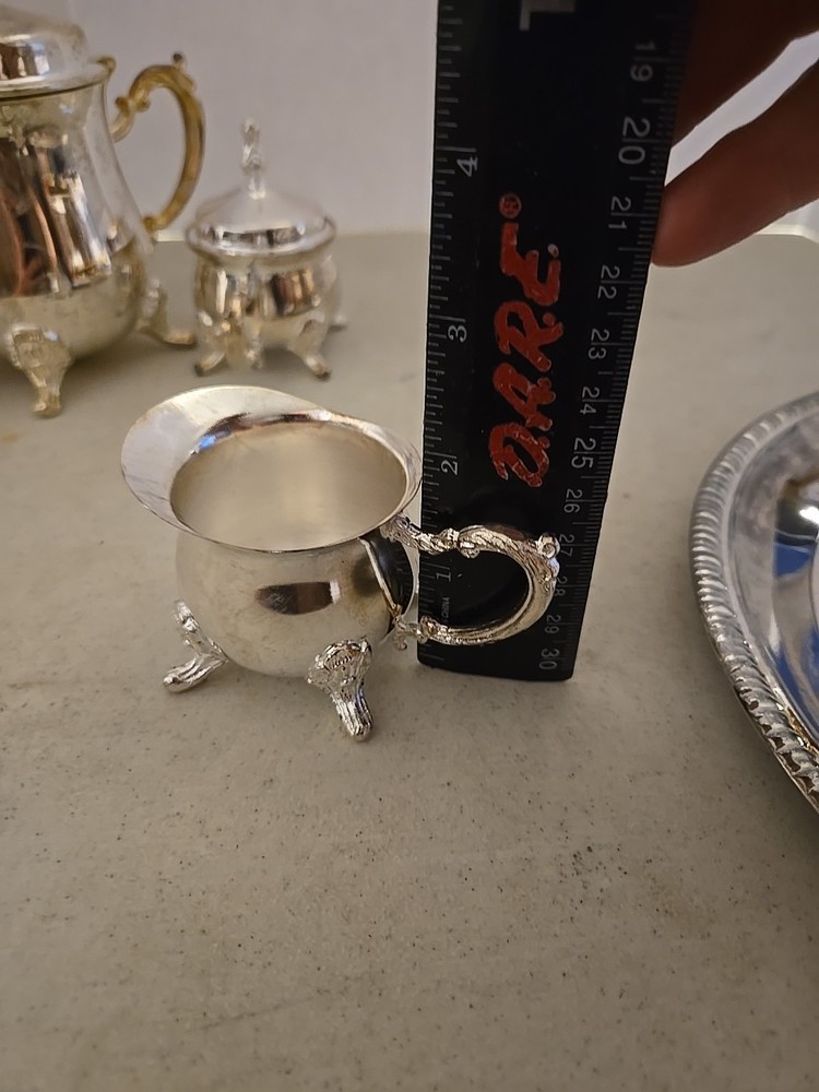 4 Pc. Silver Plated Mini Coffee Set