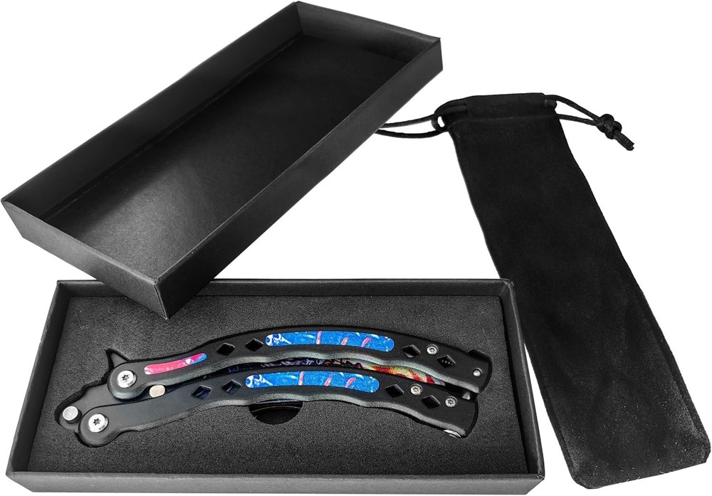 Butterfly Balisong Trainer – Non-Sharp Practice Tool – Desk Fidget for Skill