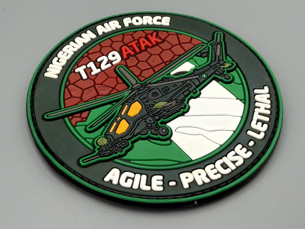 Nigerian Air Force Patch T129ATAK Helicopter Agile - Precise - Lethal