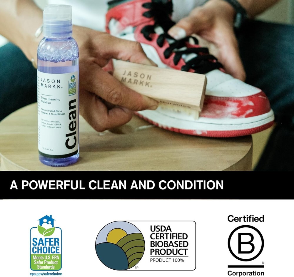 Jason Markk Unscented Biodegradable Deep Cleaning Solution, Shoe Cleaner, 8oz