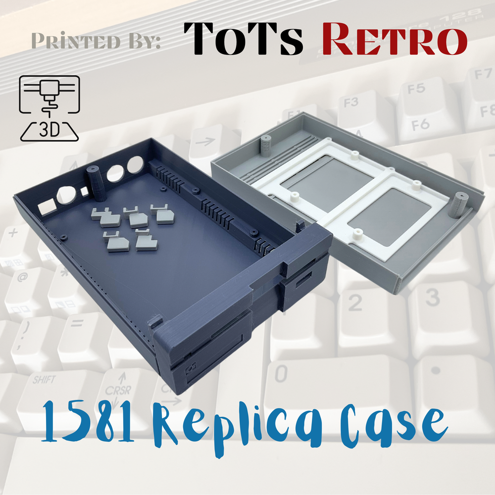 Commodore 1581 Replica Case Grey 3d Printed For Commodore c64 c128 CBM