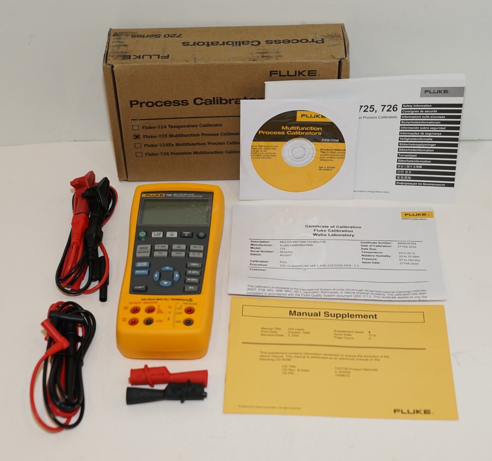 FLUKE 725 MULTIFUNCTION PROCESS LOOP MA VOLT MV CALIBRATOR NEW 19