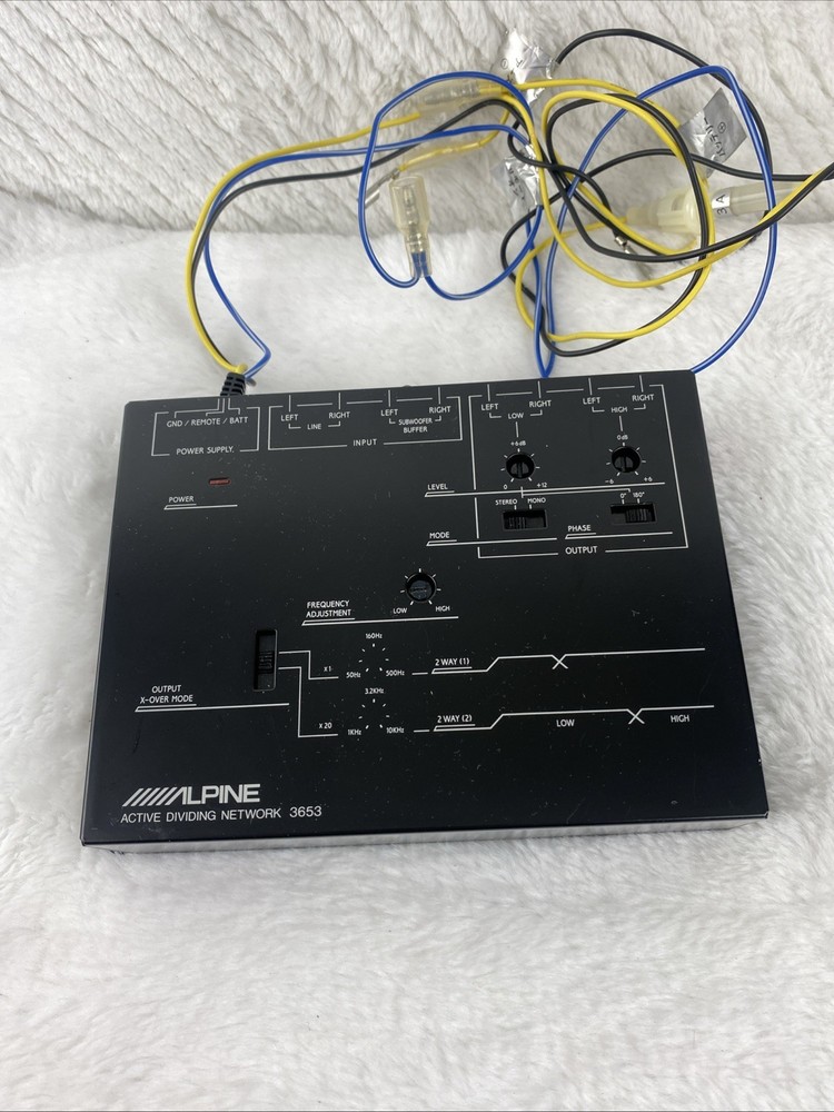 ALPINE 3653 electronic active dividing network working old school JDM Untested