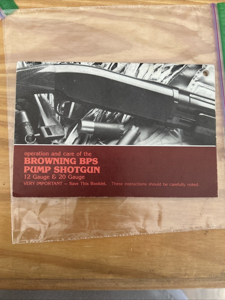 Browning BPS Factory Instruction Manual