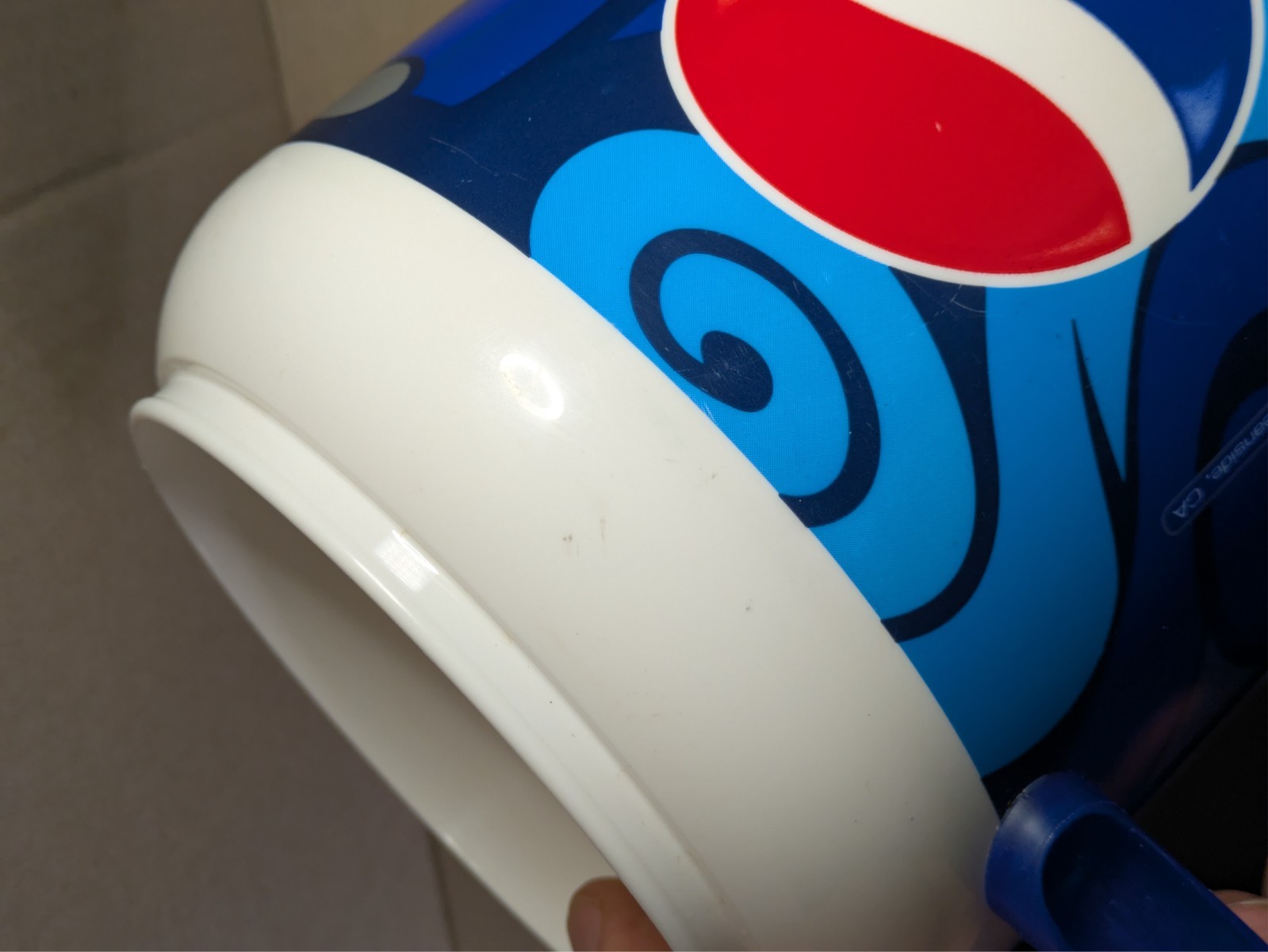 Pepsi 64 oz. Insulated Mug Jug Whirley USA Jumbo with Lid Blue Travel Cup Logo