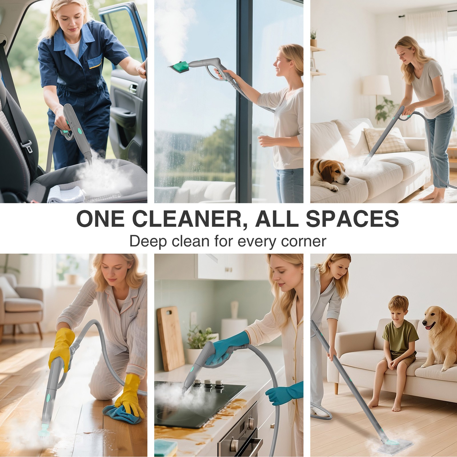 HAUSHOF 1500W High Pressure Steam Cleaner Steambot Multipurpose Cleaning Machine