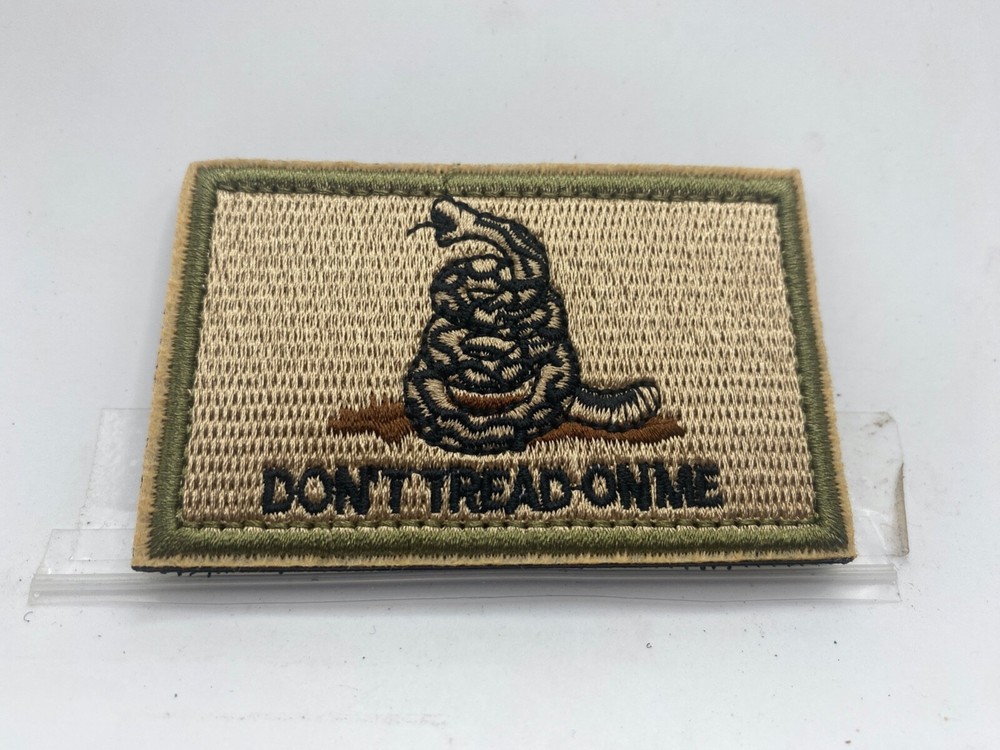 DON'T TREAD ON ME New EMBROIDERED NAME  PATCH WITH HOOK BACKING