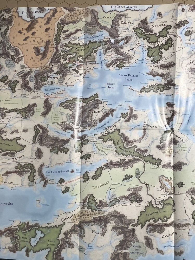 Forgotten Realms Campaign Sourcebook D&D 3.0 Complete With Faerun Map. NM-