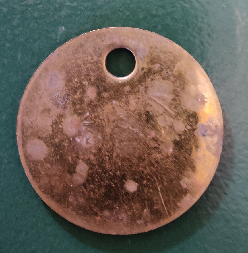 GRIMETHORPE Colliery Pit Check Tally - marked GRIMETHORPE COLLIERY 644