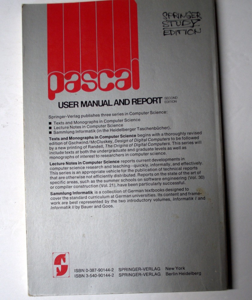 Pascal user manual and report