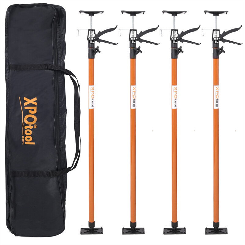 4x Adjustable Drywall Support Pole Cabinet Jack Pole 3rd Hand Support System