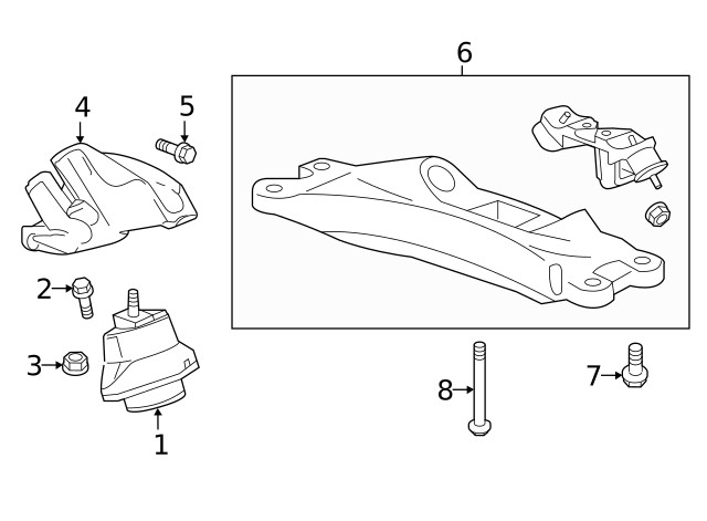 Genuine GM Automatic Transmission Mount 84166200