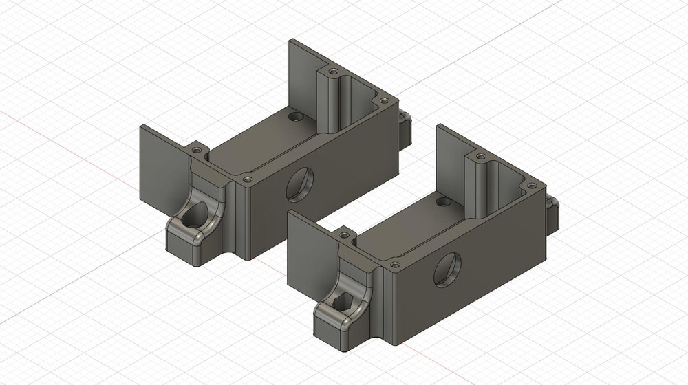 Eltek Flatpack 2HE 3D Printed Enclosure With Integral Mounting Points