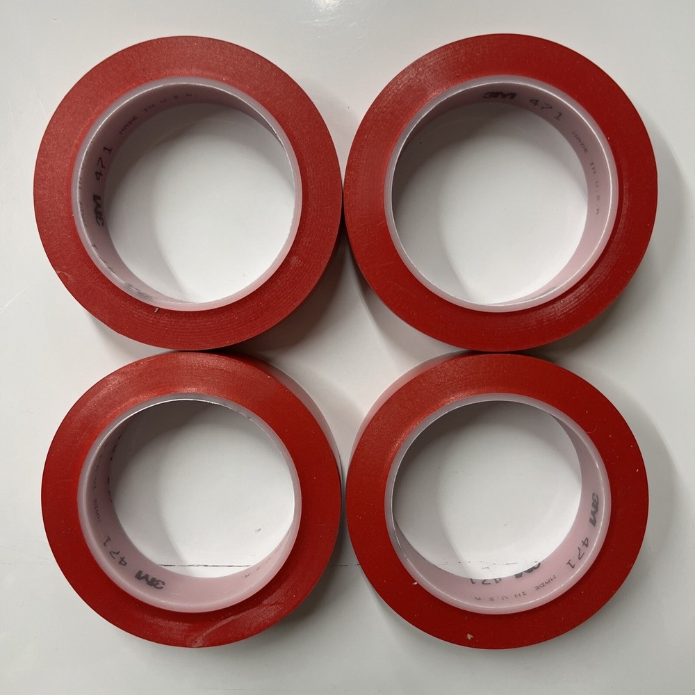 3M Red Vinyl Tape 4 Pack