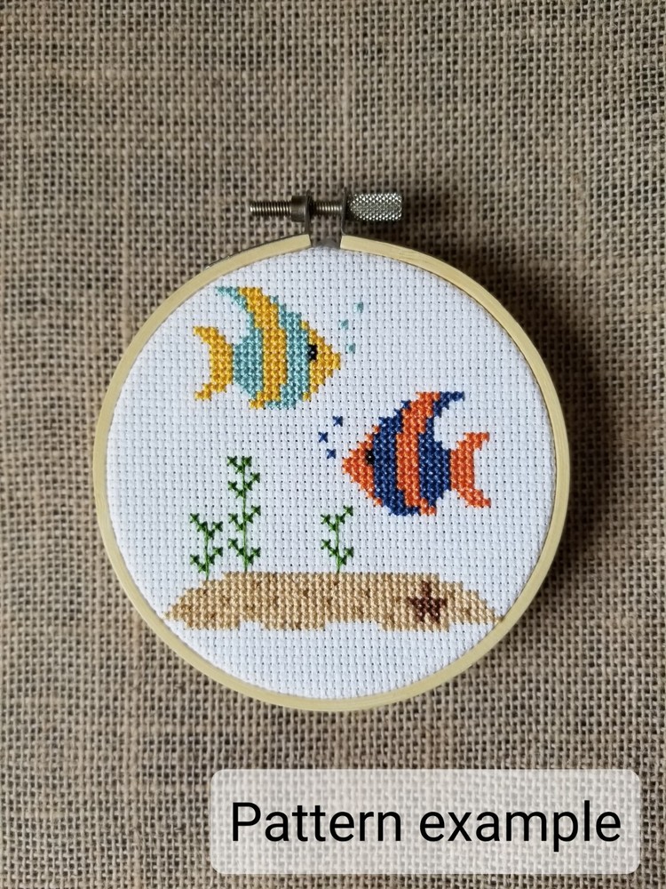 Counted Cross Stitch Ocean Fish Pattern