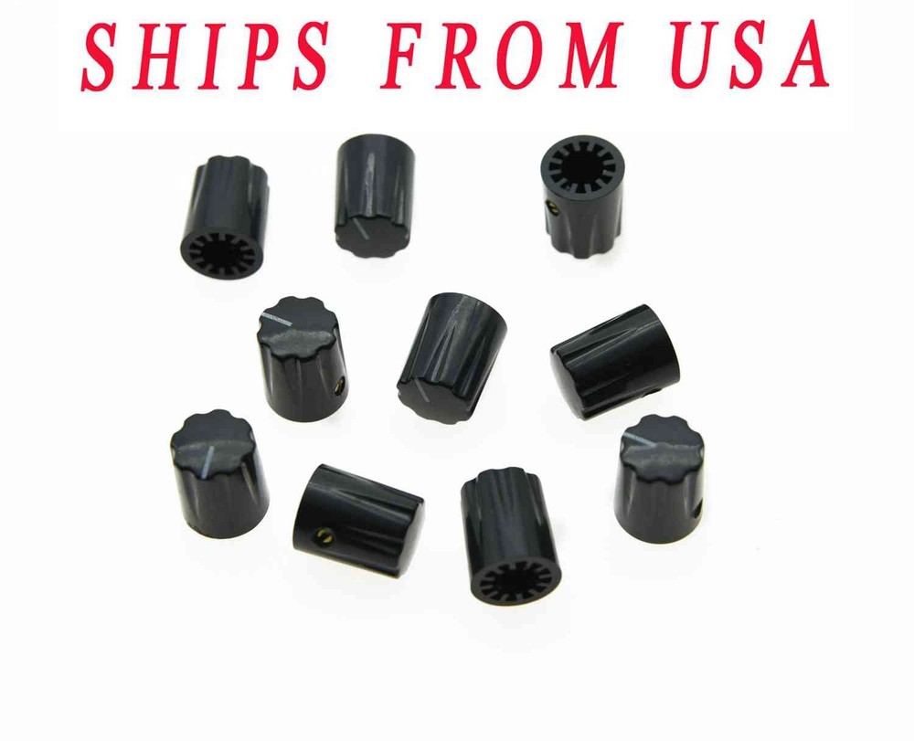 10-Pack Guitar Amp Effect Pedal Knobs 1/4" Davies 1900H Style Knobs w/ Set Screw
