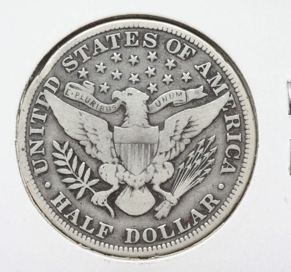 1909 Barber Half Dollar - light reverse rim ding