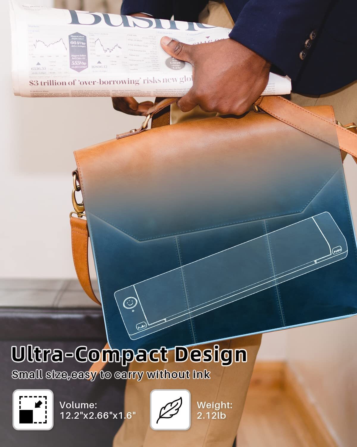 A4 Portable Wireless Bluetooth Thermal Printer Tattoo PaperBrother PJ-722 lot