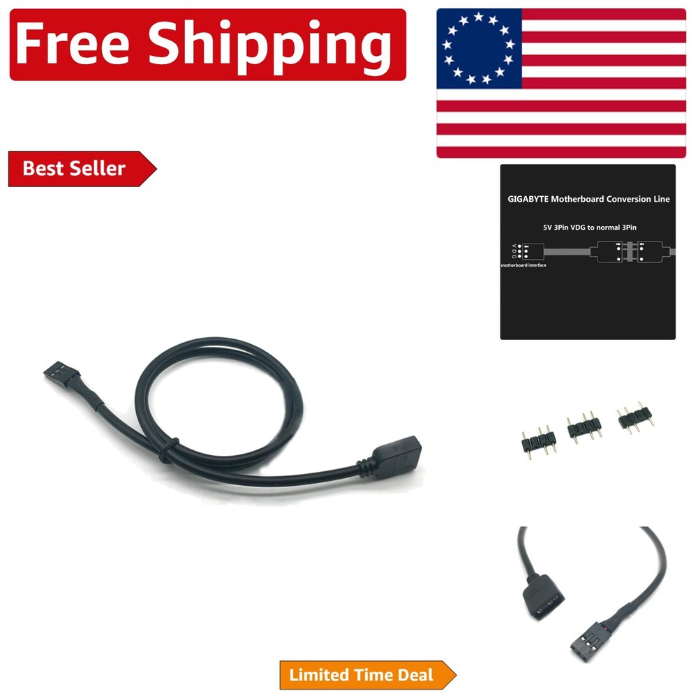 Compact 5V RGB 3Pin Conversion Cable for GIGABYTE Motherboard Customization